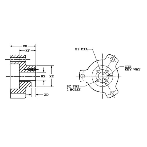 Nidec-US Motors Vertical Hollow Shaft Drive Coupling