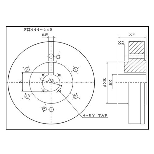 TECO VHS 440 Frame TEFC Drive Coupling