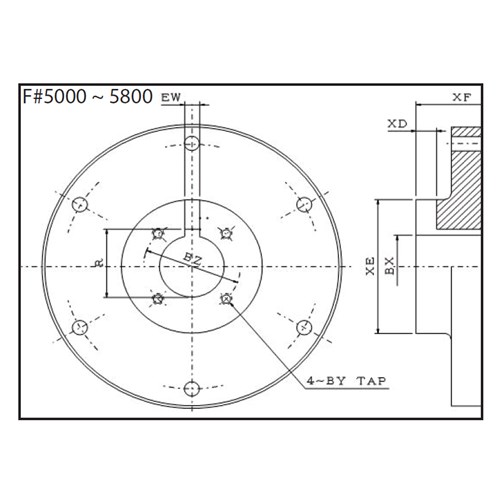 TECO VHS 5000-5800 Frame WPI Drive Coupling