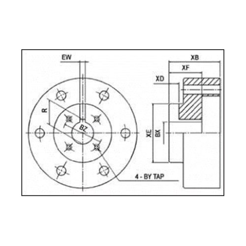 TECO VHS WPI TEFC Drive Coupling