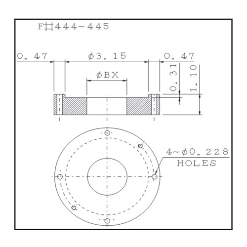 TECO VHS Steady Bushing Kit 444-445 Frame